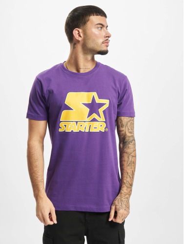 Starter Heren Tshirt -XL- Contrast Logo Jersey Paars