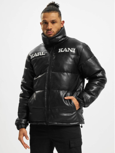 Karl Kani / Gewatteerde jassen Retro Fake Leather in zwart