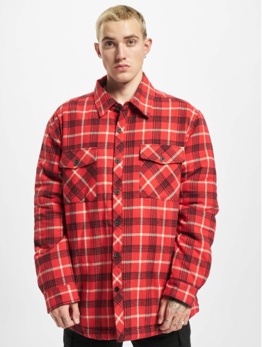 Urban Classics / Zomerjas Plaid Quilted Shirt in rood