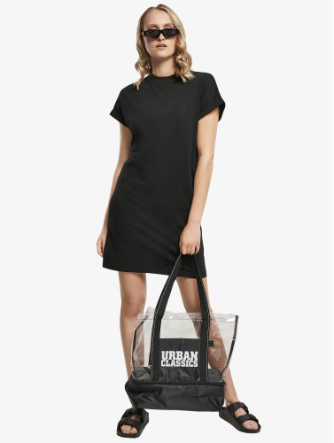 Urban Classics / jurk Ladies Organic Cotton Cut On Sleeve in zwart
