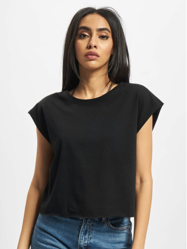 Urban Classics / t-shirt Ladies Organic Short in zwart