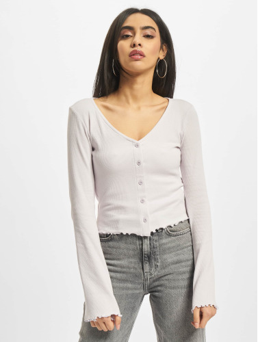 Urban Classics / Longsleeve Ladies Cropped Rib Cardigan in paars