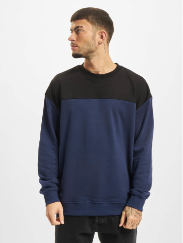 Urban Classics Crewneck sweater/trui -M- Upper Block Blauw/Zwart