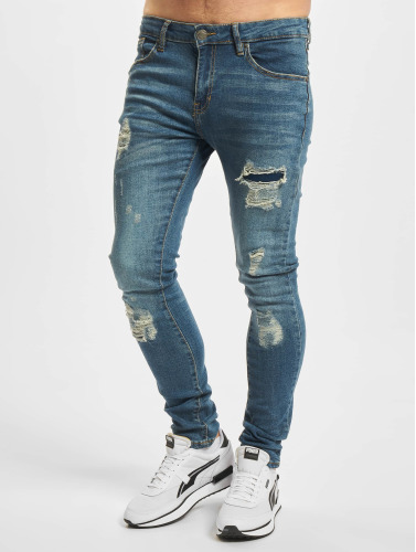 Urban Classics / Slim Fit Jeans Heavy Destroyed in blauw