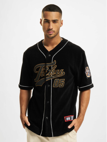 Fubu / overhemd Varsity Corduroy Baseball in zwart