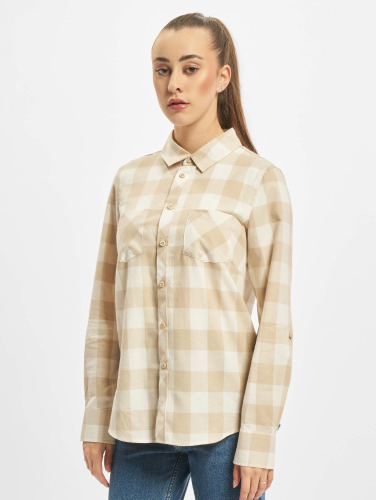 Urban Classics / overhemd Ladies Turnup Checked Flanell in wit