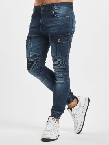 VSCT Clubwear / Slim Fit Jeans Keanu Biker in blauw