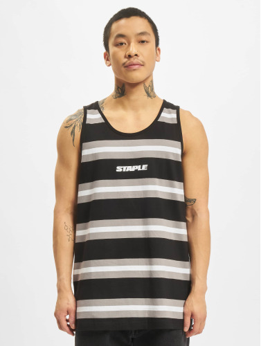 Staple / Tanktop Striped in zwart