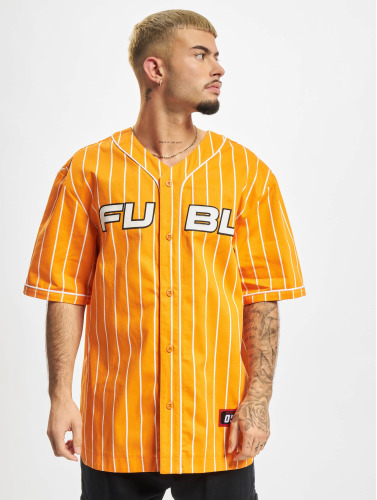 Fubu / overhemd Pinstripe Baseball in oranje