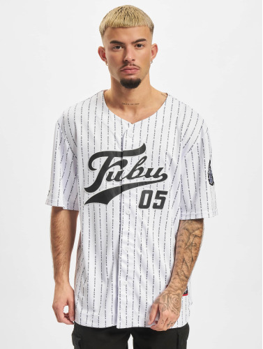 Fubu / overhemd Pinstripe Baseball Jersey in wit