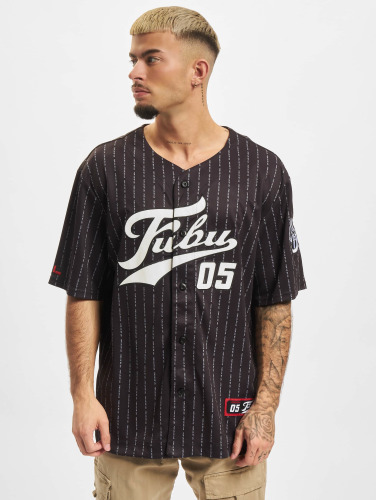 Fubu / overhemd Pinstripe Baseball Jersey in zwart