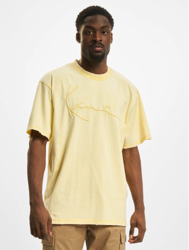 Karl Kani / t-shirt Signature Destroyed in geel