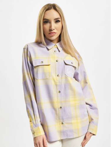 Karl Kani / overhemd Chest Signature Flannel in paars