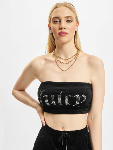 Juicy Couture / top Velour Bandeau Boob Tube in zwart