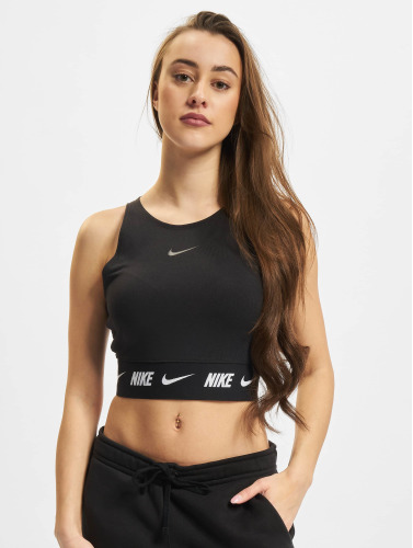 Nike / Tanktop Crop Tape in zwart