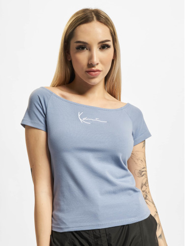 Karl Kani / t-shirt Small Signature Off Shoulder in blauw