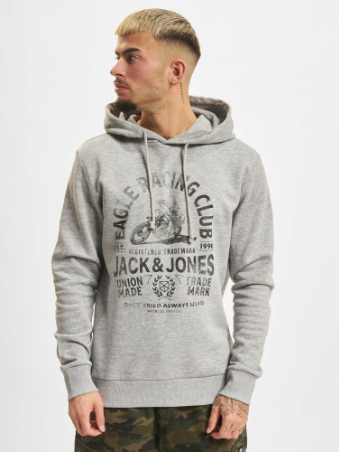 Jack & Jones / Hoody Biker Logo in grijs