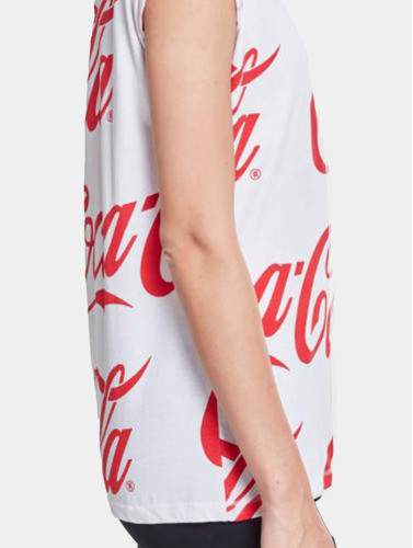 Merchcode / t-shirt Ladies Coca Cola Aop in wit