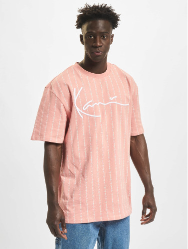 Karl Kani / t-shirt Signature Pinstripe in rose