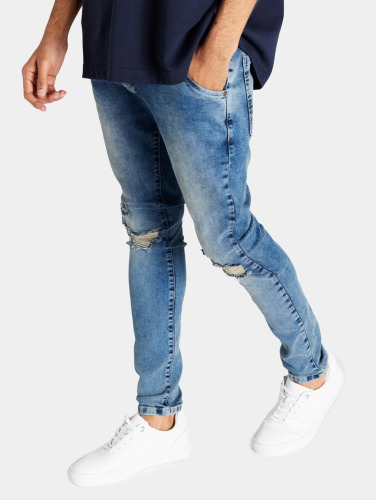 Sik Silk / Slim Fit Jeans Distressed Denim Slim Fit in blauw