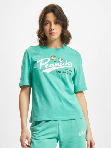 Only / t-shirt Peanuts Boxy in groen