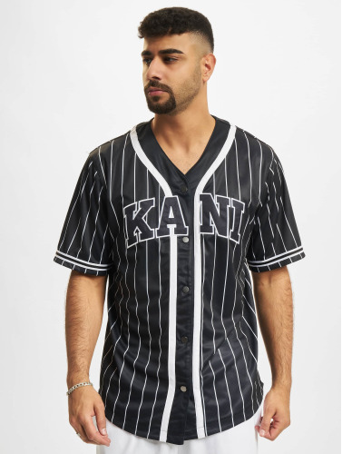 Karl Kani / overhemd Serif Pinstripe Baseball in zwart