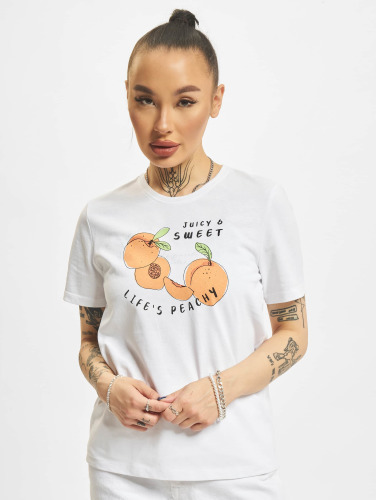 Only / t-shirt Kimmy Peach in wit