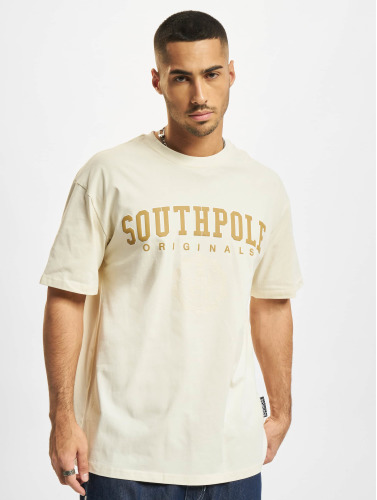 Southpole Heren Tshirt -S- College Script Creme