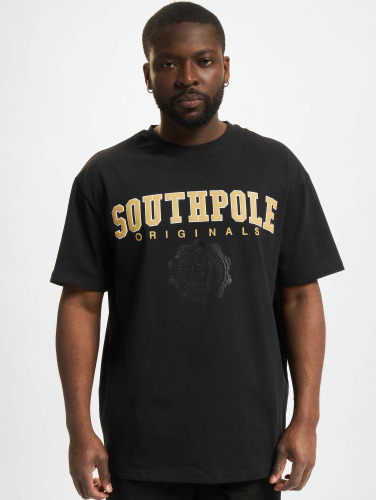 Southpole / t-shirt College Script in zwart