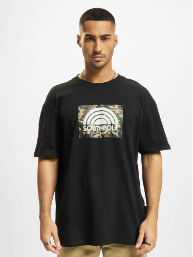 Urban Classics Heren Tshirt -XXL- Camo Logo Zwart