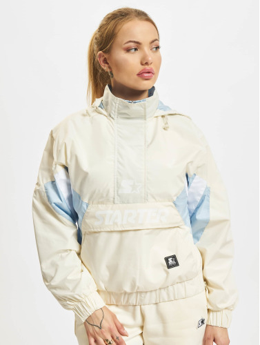 Urban Classics Windbreaker jacket -M- Colorblock Halfzip Wit/Blauw