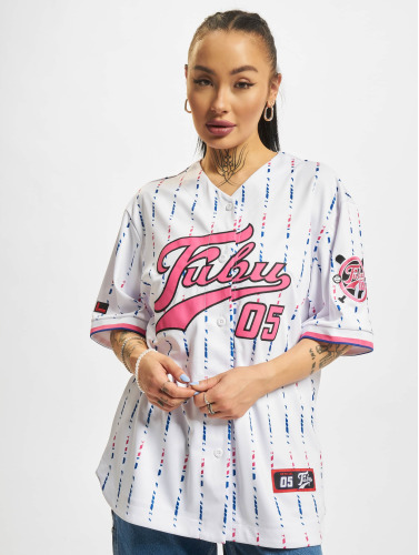 Fubu / overhemd Stripe Baseball Jersey in wit