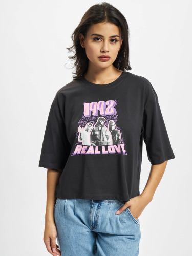 Only / t-shirt 1992 Real Pink Love in zwart