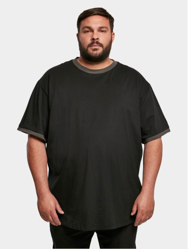Urban Classics Heren Tshirt -3XL- Oversized Ringer Zwart
