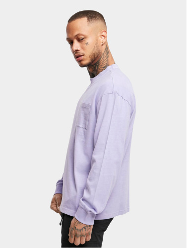 Urban Classics / Longsleeve Pigment Dyed Pocket in paars