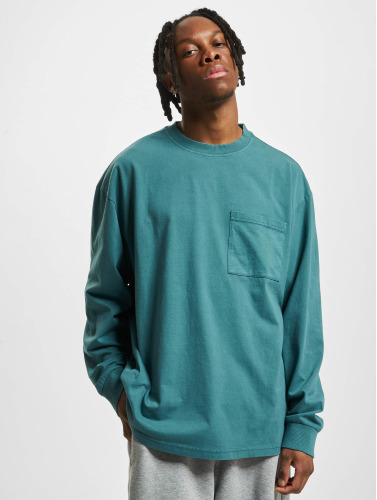 Urban Classics / Longsleeve Pigment Dyed Pocket in turquois