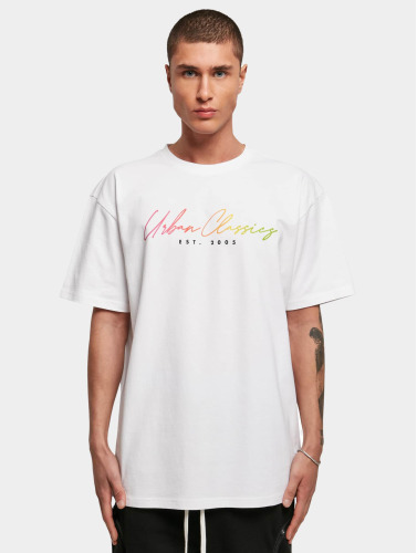 Urban Classics Heren Tshirt -4XL- Script Logo Wit