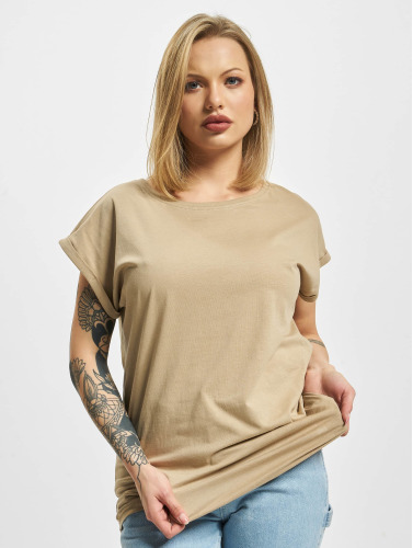 Urban Classics Dames Tshirt -L- Extended Shoulder Creme