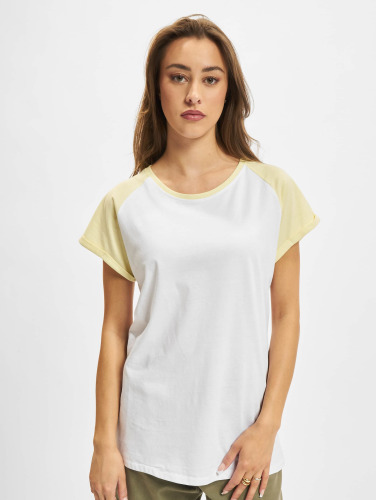 Urban Classics / t-shirt Ladies Contrast Raglan in wit