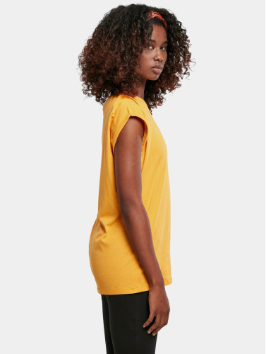 Urban Classics Dames Tshirt -4XL- Extended Shoulder Geel