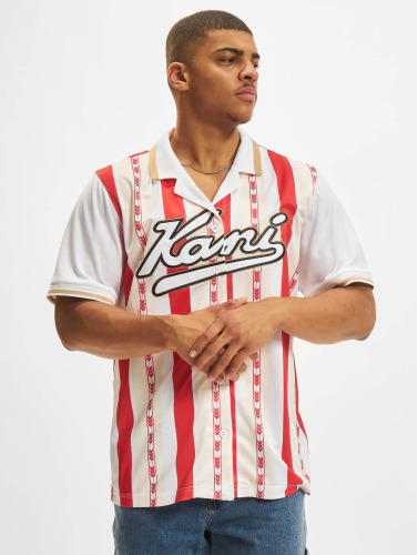Karl Kani / overhemd Block Stripe Baseball in rood