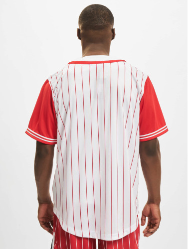 Karl Kani / overhemd Block Pinstripe Baseball in wit