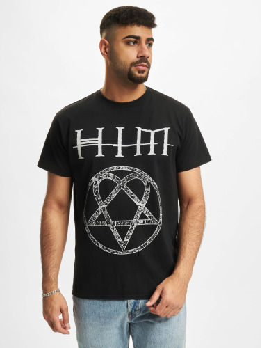 Merchcode / t-shirt Him Ornate Heartagram in zwart