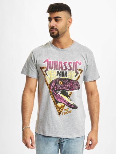 Merchcode / t-shirt Jurassic Park Pink Rock in grijs