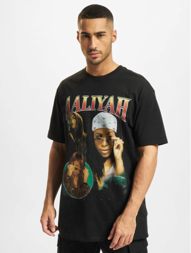 Mister Tee / t-shirt Aaliyah Retro Oversize in zwart