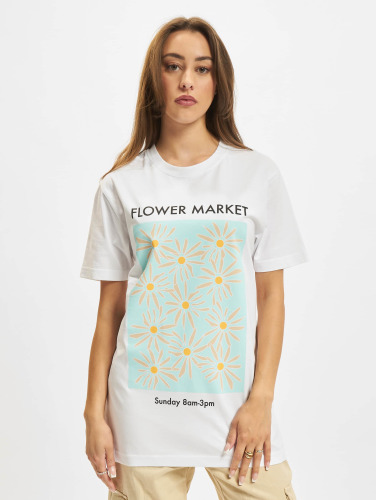 Mister Tee / t-shirt Ladies Flower Market in wit