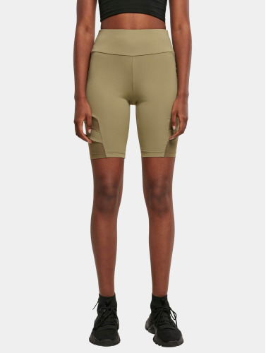 Urban Classics / shorts Ladies High Waist Tech Mesh in khaki