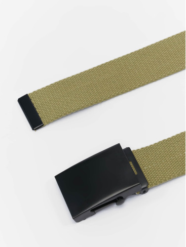 Urban Classics / riem Check And Solid Canvas 2-Pack in olijfgroen