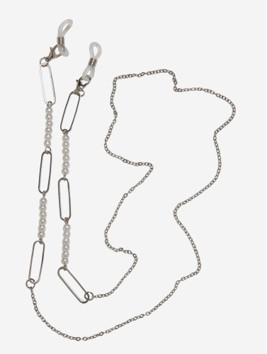 Urban Classics / Overige Multifunctional Chain With Pearls 2-Pack in zilver