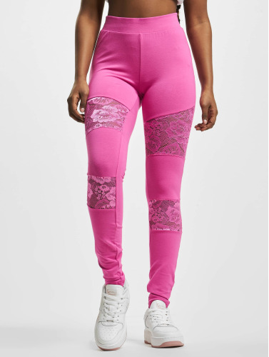 Urban Classics / Legging Ladies Laces Inset in pink